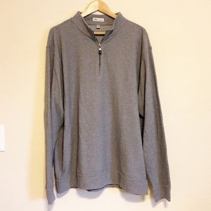 Peter Millar Light Grey 1/4 zip Sweater Size XXL